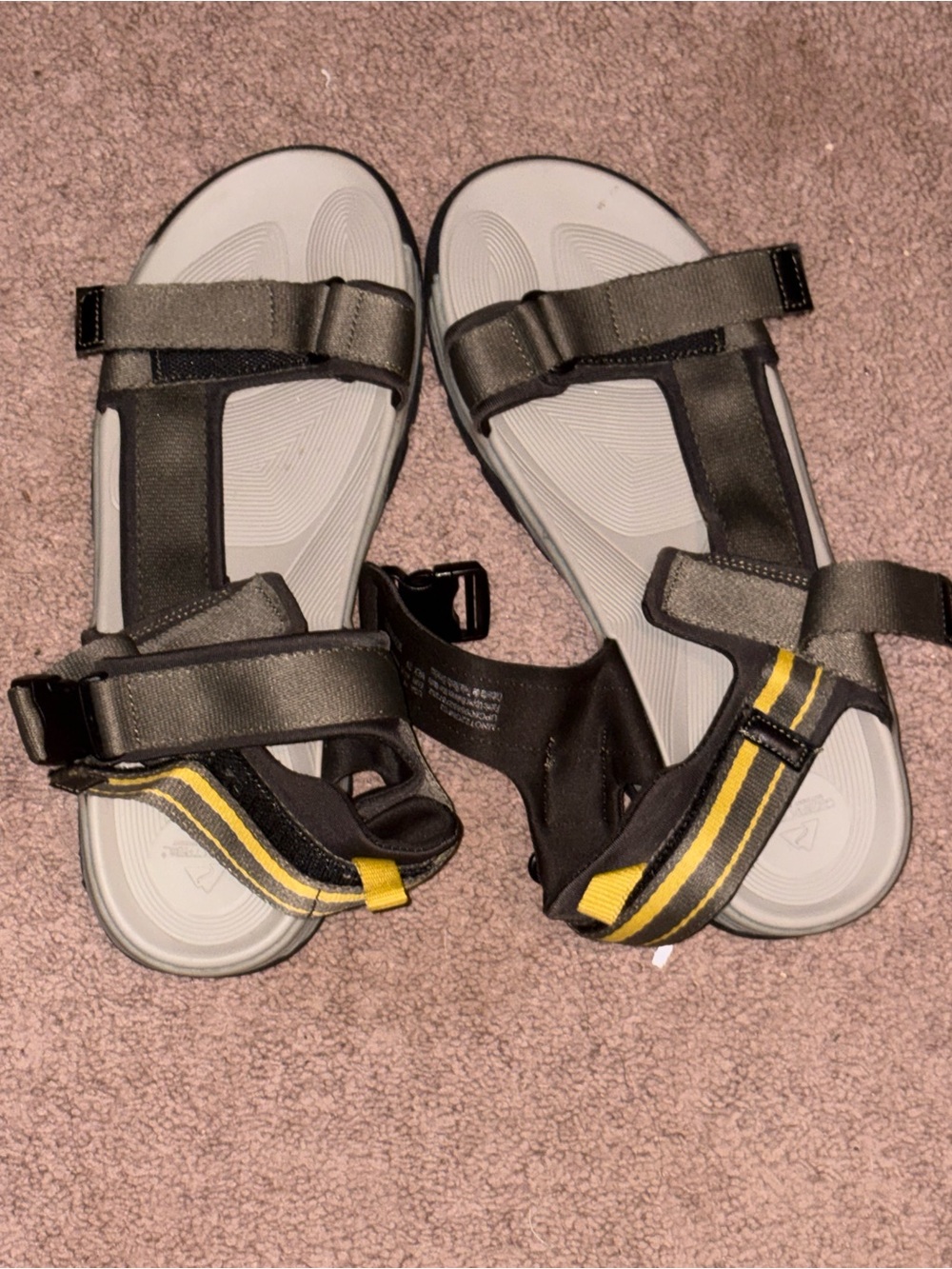 Ozark Trail Black and Yellow Men's Outdoor Sport Sandals